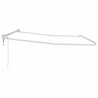 Produktbild för Utdragbar markisram Vit 500 × 300 cm Aluminium