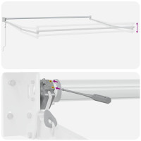 Produktbild för Utdragbar markisram Vit 500 × 300 cm Aluminium