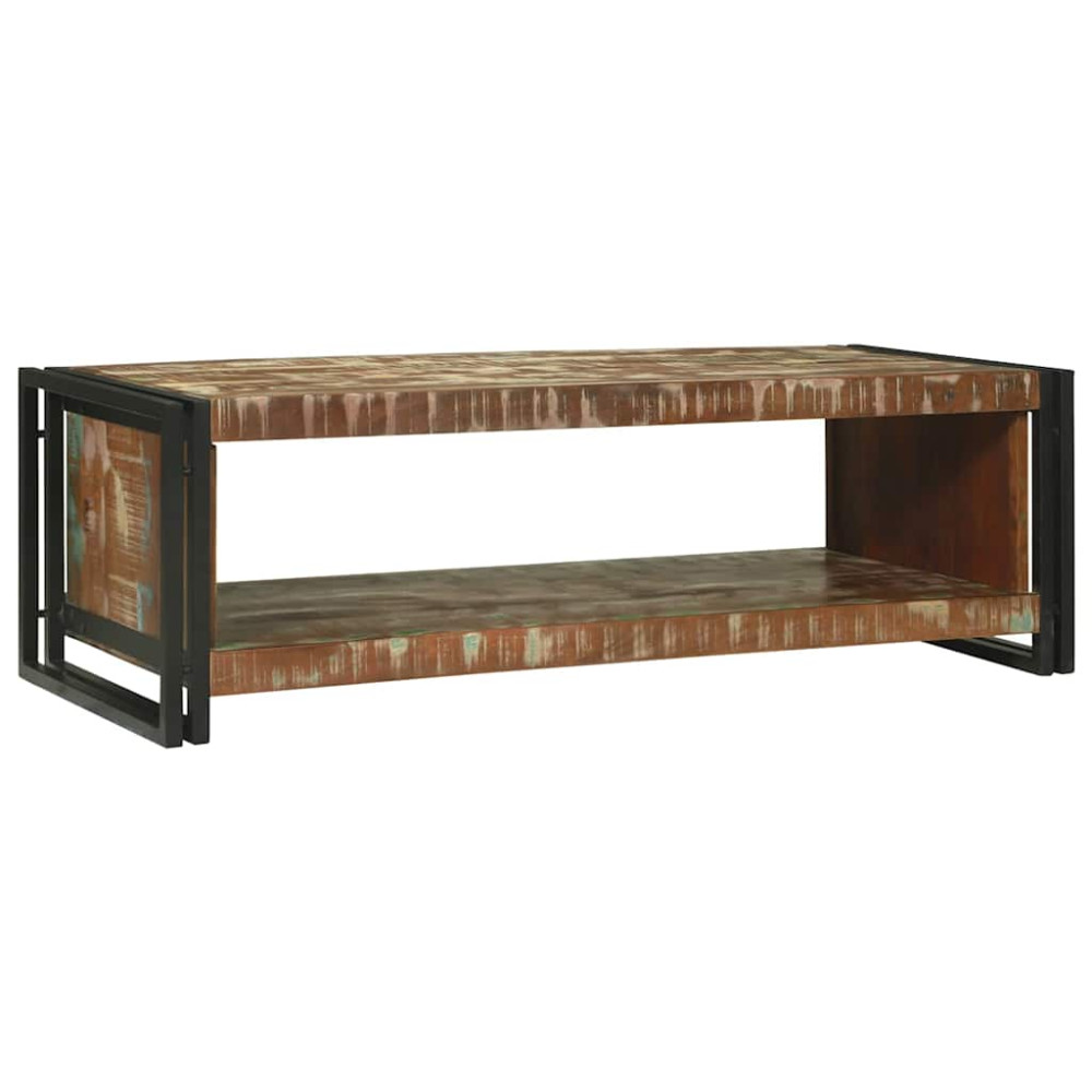 Produktbild för Kaffeebord 120 x 50 x 38 cm Solid återvunnen trä