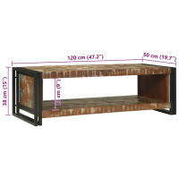 Produktbild för Kaffeebord 120 x 50 x 38 cm Solid återvunnen trä