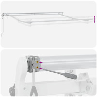 Produktbild för Markisram Vit 300 x 250 cm Aluminium