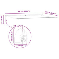 Produktbild för Markisram Vit 600 × 300 cm Aluminium