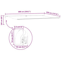 Produktbild för Markisram Vit 600 × 350 cm Aluminium