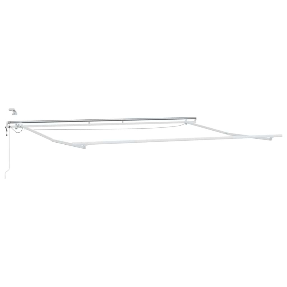Produktbild för Markisram med LED -remsljus Vit 500 × 300 cm Aluminium