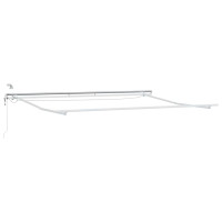 Produktbild för Markisram med LED -remsljus Vit 500 × 300 cm Aluminium