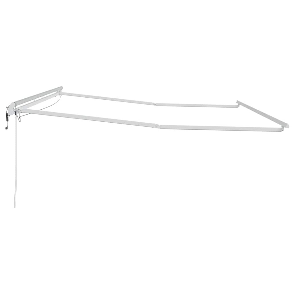 Produktbild för Markisram med LED -remsljus Vit 500 × 300 cm Aluminium