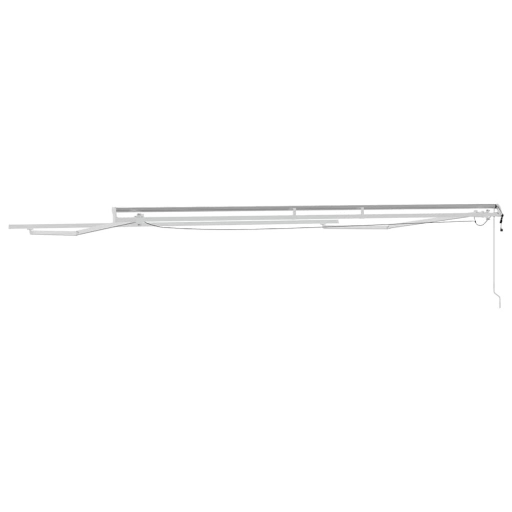Produktbild för Markisram med LED -remsljus Vit 500 × 300 cm Aluminium