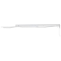 Produktbild för Markisram med LED -remsljus Vit 450 × 350 cm Aluminium