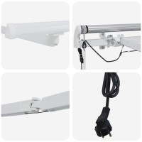 Produktbild för Markisram med LED -remsljus Vit 450 × 350 cm Aluminium