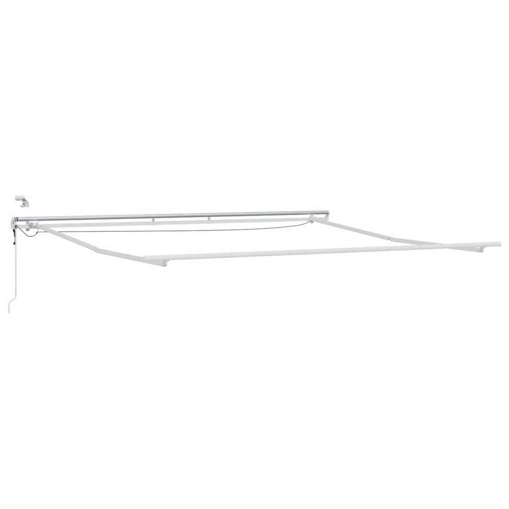 Produktbild för Markisram med LED -remsljus Vit 500 × 350 cm Aluminium