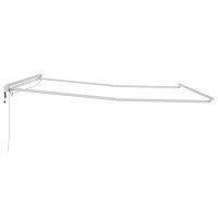 Produktbild för Markisram med LED -remsljus Vit 500 × 350 cm Aluminium