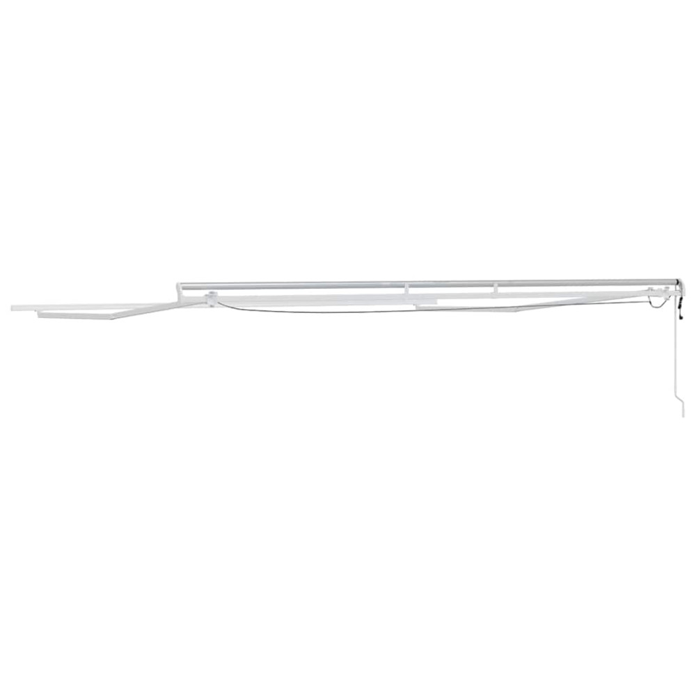 Produktbild för Markisram med LED -remsljus Vit 500 × 350 cm Aluminium