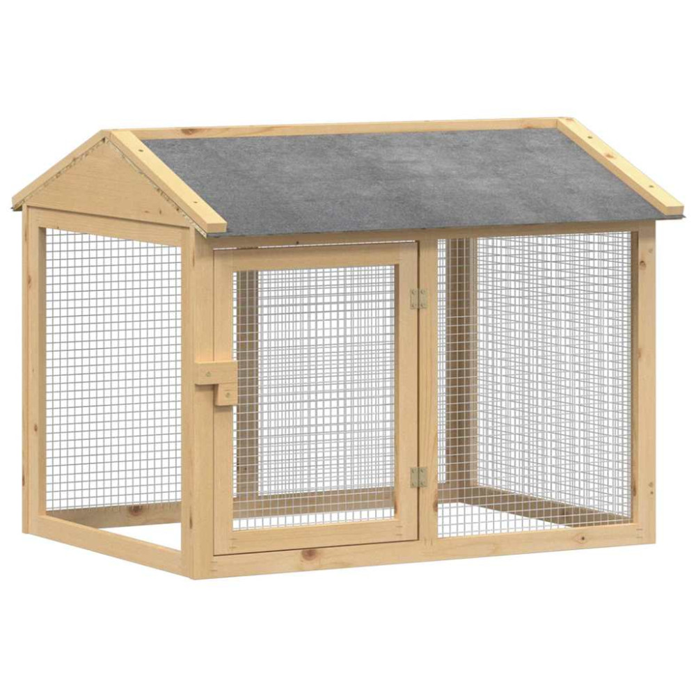 Produktbild för Hönsgård 2 pcs Brun Massiv furu