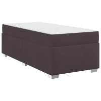 Produktbild för Sängram med madrass Mörkbrun 80 x 200 cm tyg