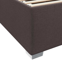 Produktbild för Sängram med madrass Mörkbrun 80 x 200 cm tyg