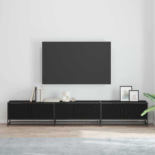 vidaXL TV Enheter 240 x 35 x 41 cm Svart Ek Konstruerat trä
