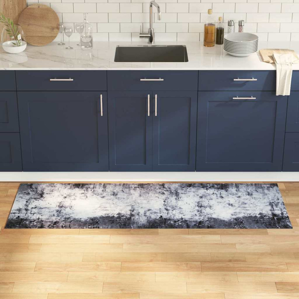 Produktbild för Köksmatta Grå 180 x 60 cm Sammet