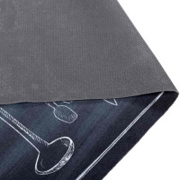 Produktbild för Köksmatta Svart 180 x 60 cm Sammet