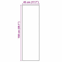 Produktbild för Köksmatta Svart 150 x 45 cm Sammet
