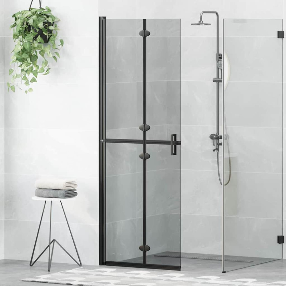 Produktbild för Walk-In duschvägg Svart 70 x 6,5 x 190 cm