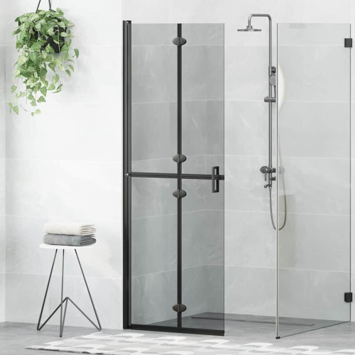 vidaXL Walk-In duschvägg Svart 70 x 6,5 x 190 cm