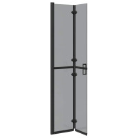 Produktbild för Walk-In duschvägg Svart 70 x 6,5 x 190 cm