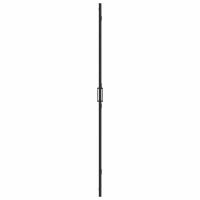Produktbild för Walk-In duschvägg Svart 70 x 6,5 x 190 cm