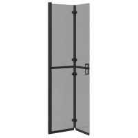 Produktbild för Walk-In duschvägg Svart 80 x 6,5 x 190 cm