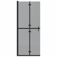 Produktbild för Walk-In duschvägg Svart 80 x 6,5 x 190 cm