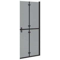 Produktbild för Walk-In duschvägg Svart 80 x 6,5 x 190 cm