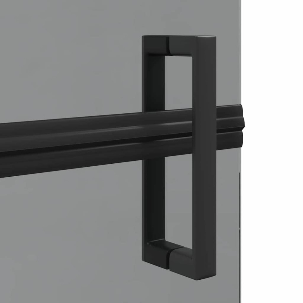 Produktbild för Walk-In duschvägg Svart 80 x 6,5 x 190 cm