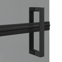 Produktbild för Walk-In duschvägg Svart 80 x 6,5 x 190 cm