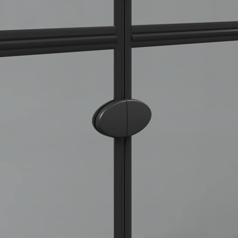 Produktbild för Walk-In duschvägg Svart 80 x 6,5 x 190 cm