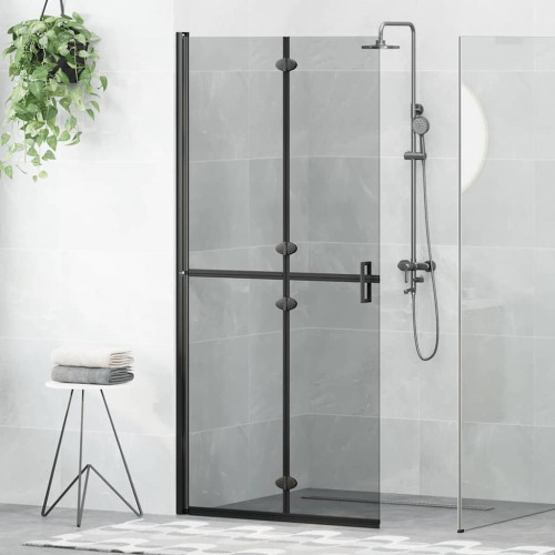 vidaXL Walk-In duschvägg Svart 90 x 6.5 x 190 cm