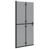 Produktbild för Walk-In duschvägg Svart 90 x 6.5 x 190 cm