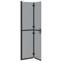 Produktbild för Walk-In duschvägg Svart 90 x 6.5 x 190 cm