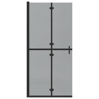 Produktbild för Walk-In duschvägg Svart 90 x 6.5 x 190 cm