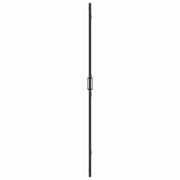 Produktbild för Walk-In duschvägg Svart 90 x 6.5 x 190 cm