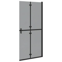 Produktbild för Walk-In duschvägg Svart 90 x 6.5 x 190 cm
