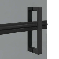 Produktbild för Walk-In duschvägg Svart 90 x 6.5 x 190 cm