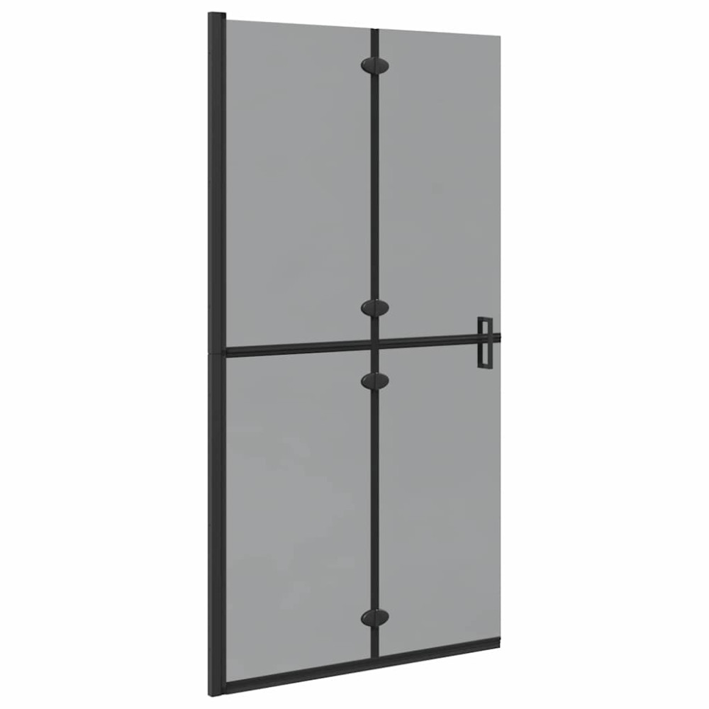Produktbild för Walk-In duschvägg Svart 100 x 6,5 x 190 cm