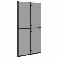 Produktbild för Walk-In duschvägg Svart 100 x 6,5 x 190 cm