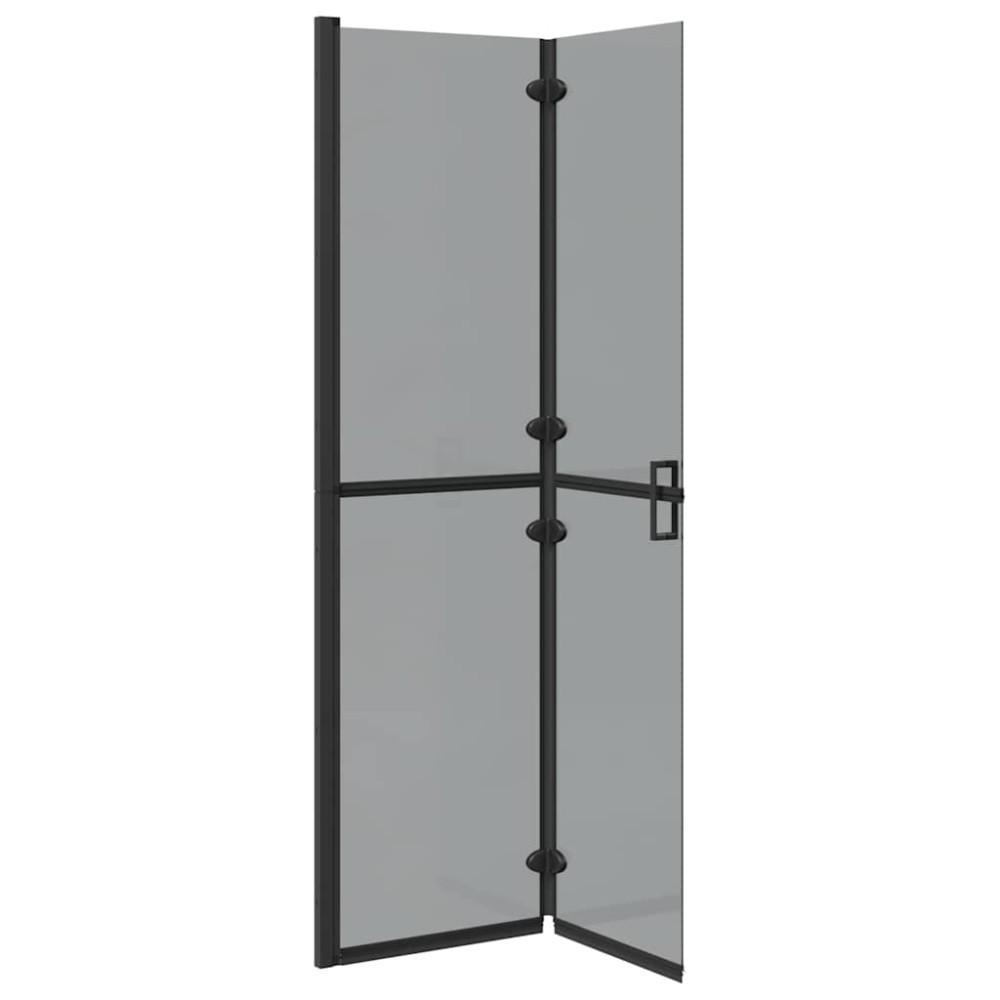 Produktbild för Walk-In duschvägg Svart 100 x 6,5 x 190 cm