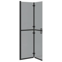 Produktbild för Walk-In duschvägg Svart 100 x 6,5 x 190 cm