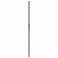 Produktbild för Walk-In duschvägg Svart 100 x 6,5 x 190 cm