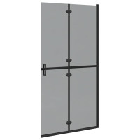 Produktbild för Walk-In duschvägg Svart 100 x 6,5 x 190 cm