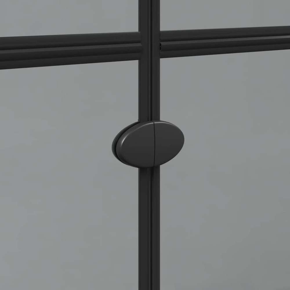 Produktbild för Walk-In duschvägg Svart 100 x 6,5 x 190 cm
