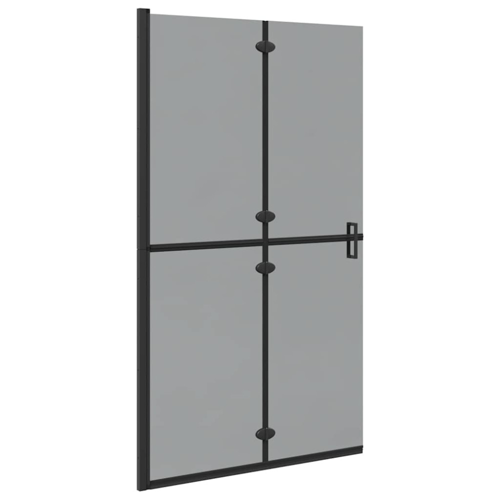 Produktbild för Walk-In duschvägg Svart 110 x 6,5 x 190 cm