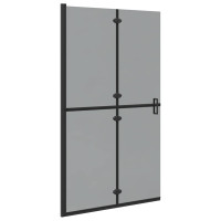 Produktbild för Walk-In duschvägg Svart 110 x 6,5 x 190 cm
