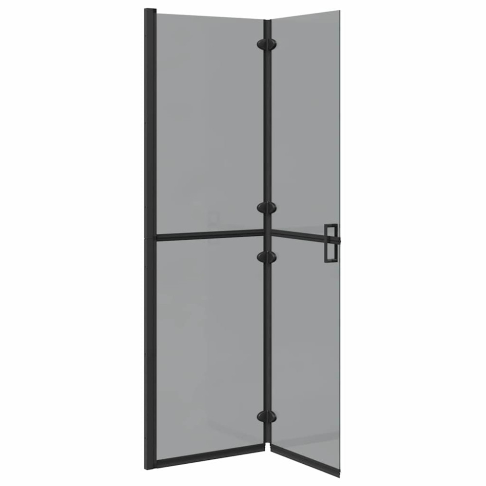 Produktbild för Walk-In duschvägg Svart 110 x 6,5 x 190 cm